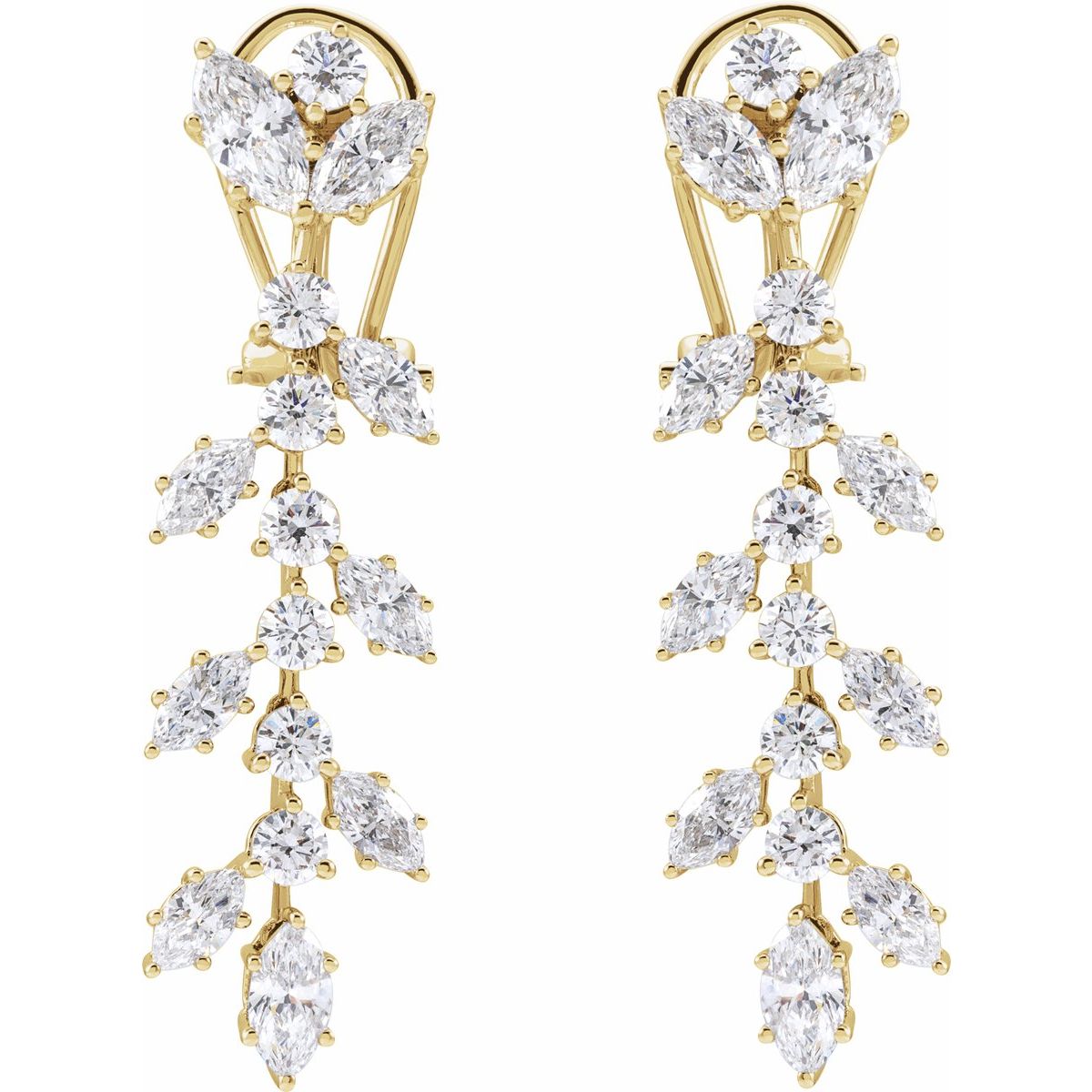 4 1/4 CTW Lab-Grown Diamond Earrings in 14k yellow gold