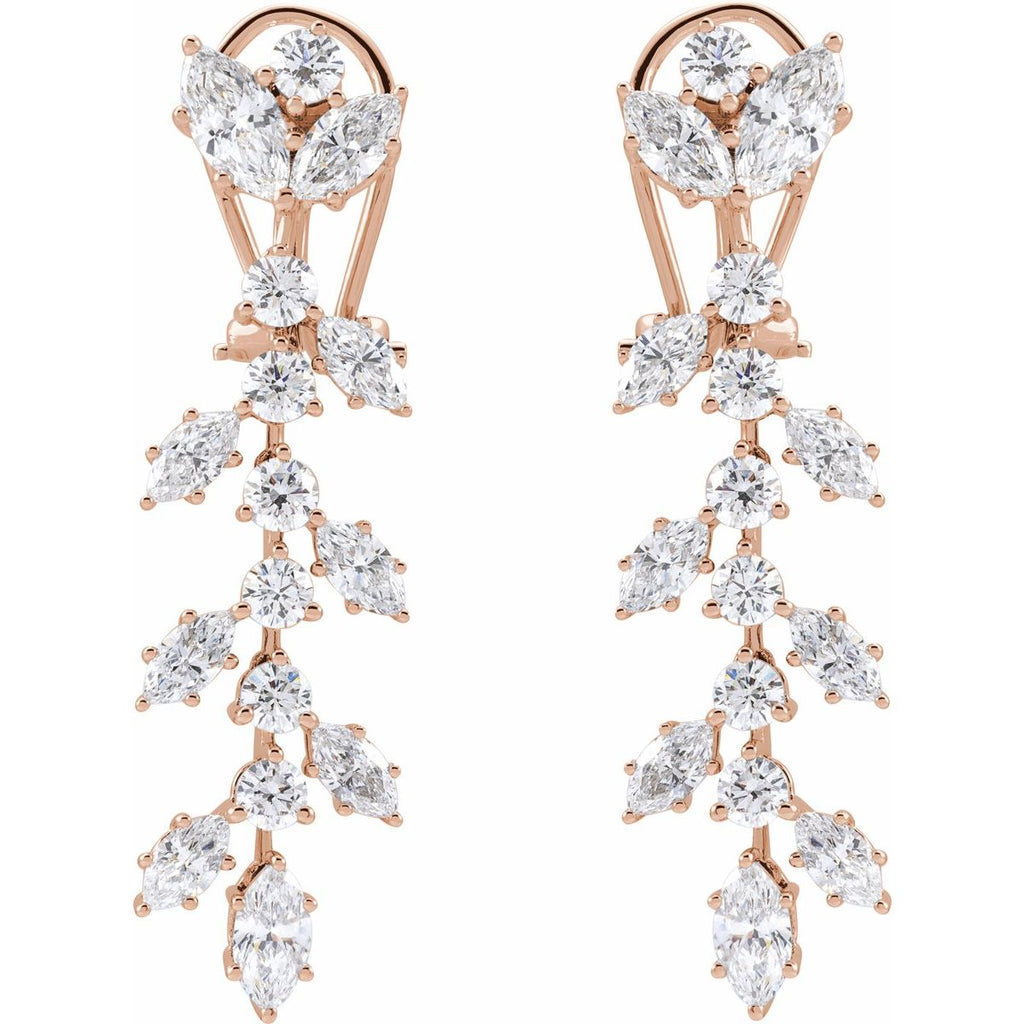 4 1/4 CTW Lab-Grown Diamond Earrings in 14k rose gold