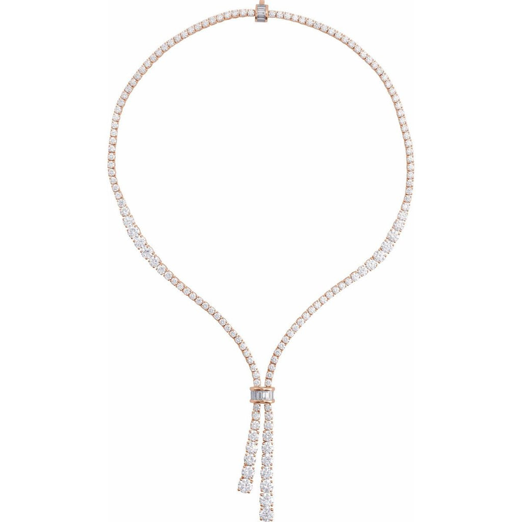 26 1/5 CTW Lab-Grown Diamond Necklace in 14k rose gold