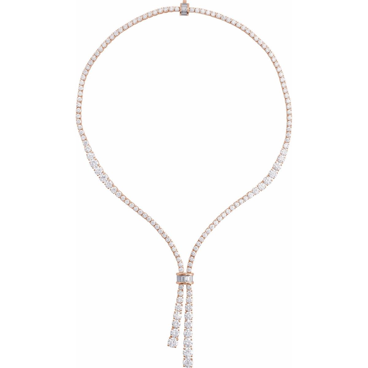 26 1/5 CTW Lab-Grown Diamond Necklace in 14k rose gold
