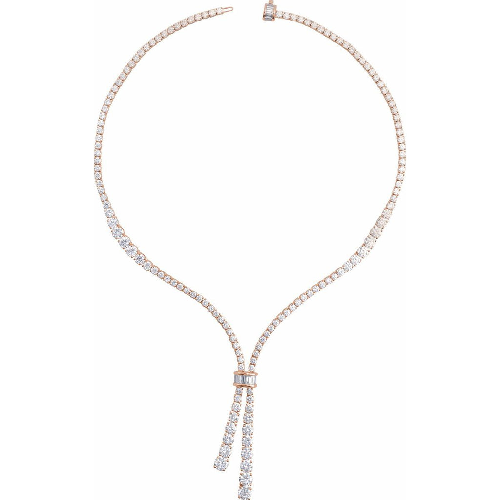 26 1/5 CTW Lab-Grown Diamond Necklace in 14k rose gold