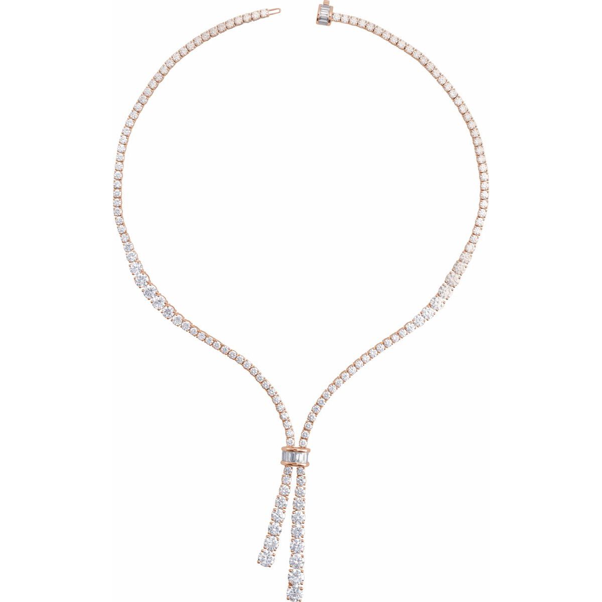 26 1/5 CTW Lab-Grown Diamond Necklace in 14k rose gold