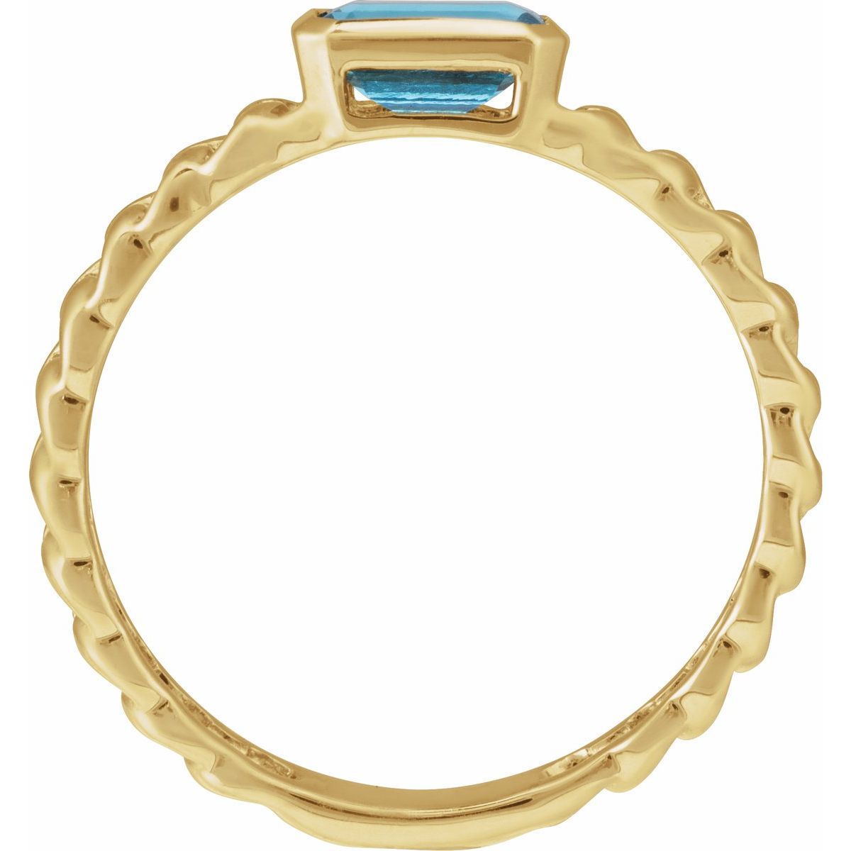 Natural Sky Blue Topaz Ring in 14k yellow gold