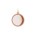 Engravable Beaded Charm/Pendant in 14k rose gold