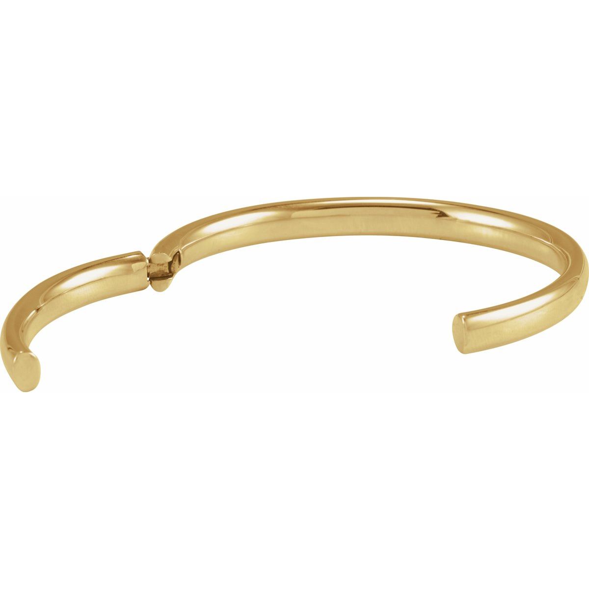 6 mm Hinged Cuff Bracelet in 14k yellow gold