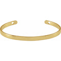 Engravable Pierced Heart Cuff Bracelet in 14k yellow gold