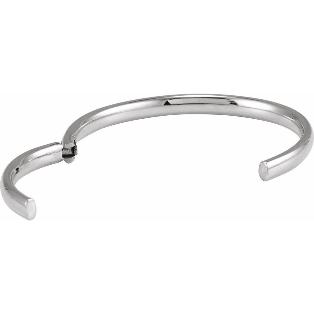 5 mm Hinged Cuff Bracelet in 14k white gold