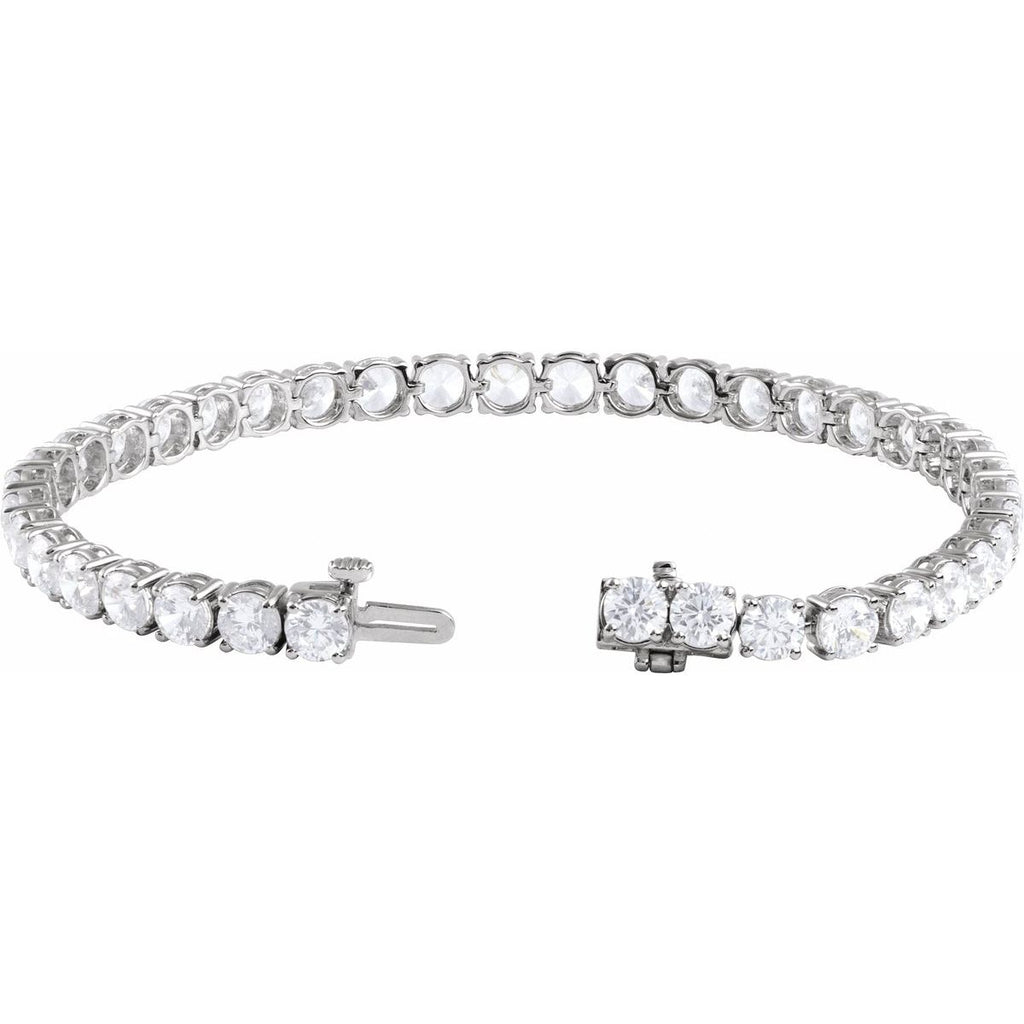 12 CTW Lab-Grown Diamond Line Bracelet in 14k white gold