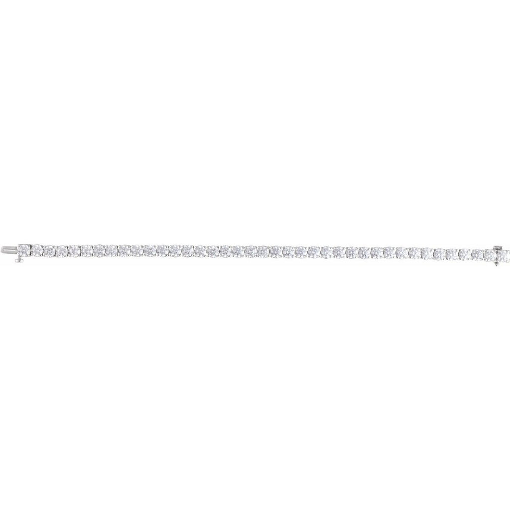 12 CTW Lab-Grown Diamond Line Bracelet in 14k white gold