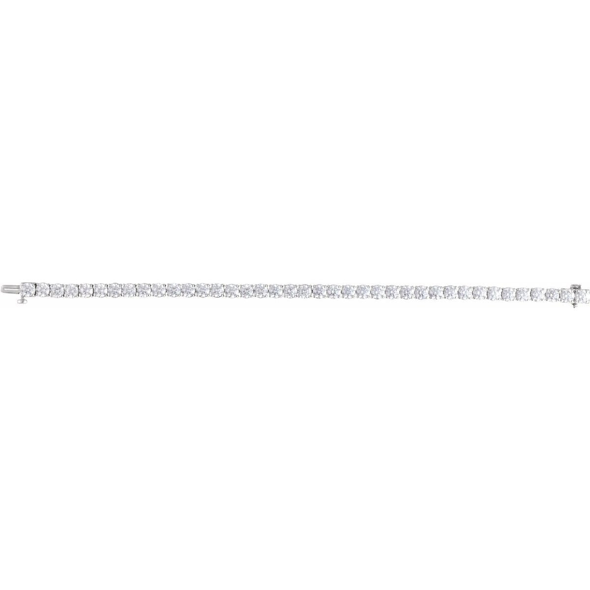 12 CTW Lab-Grown Diamond Line Bracelet in 14k white gold