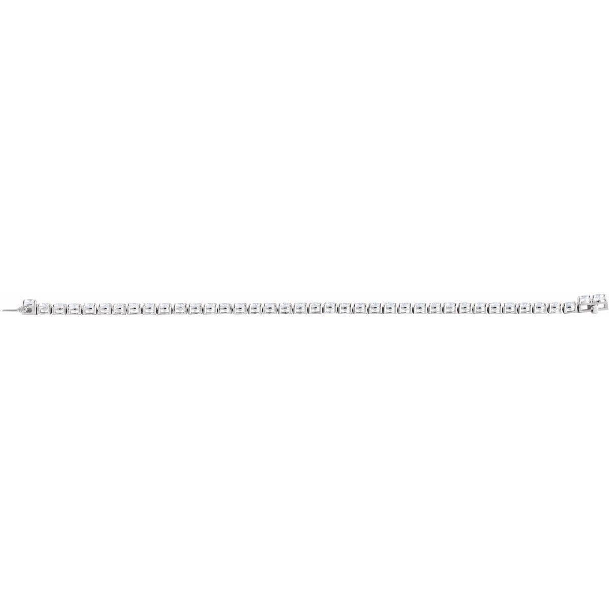12 CTW Lab-Grown Diamond Line Bracelet in 14k white gold