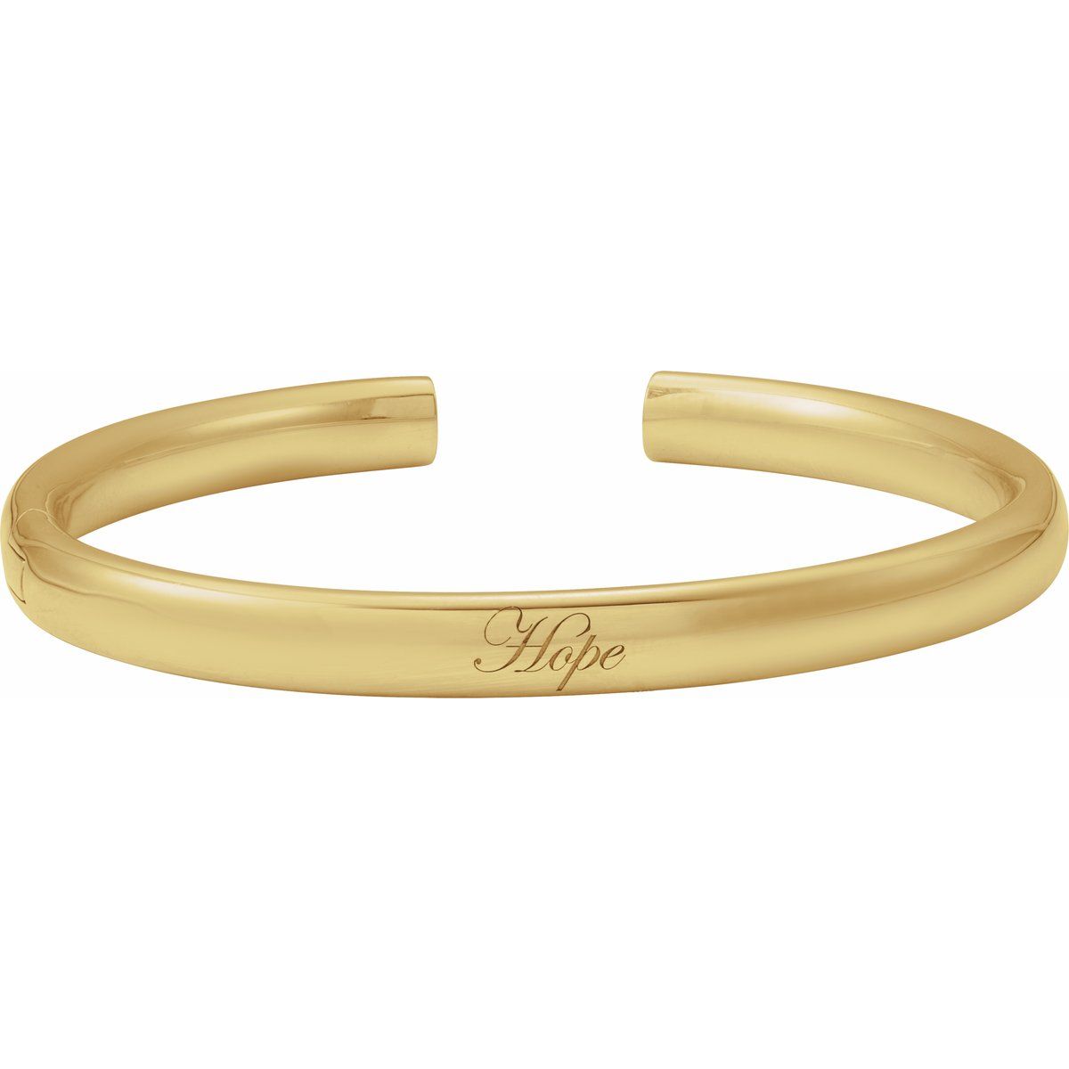 6 mm Hinged Cuff Bracelet in 14k yellow gold