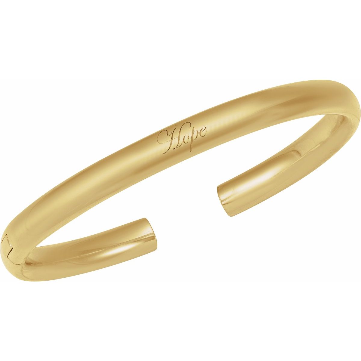 6 mm Hinged Cuff Bracelet in 14k yellow gold