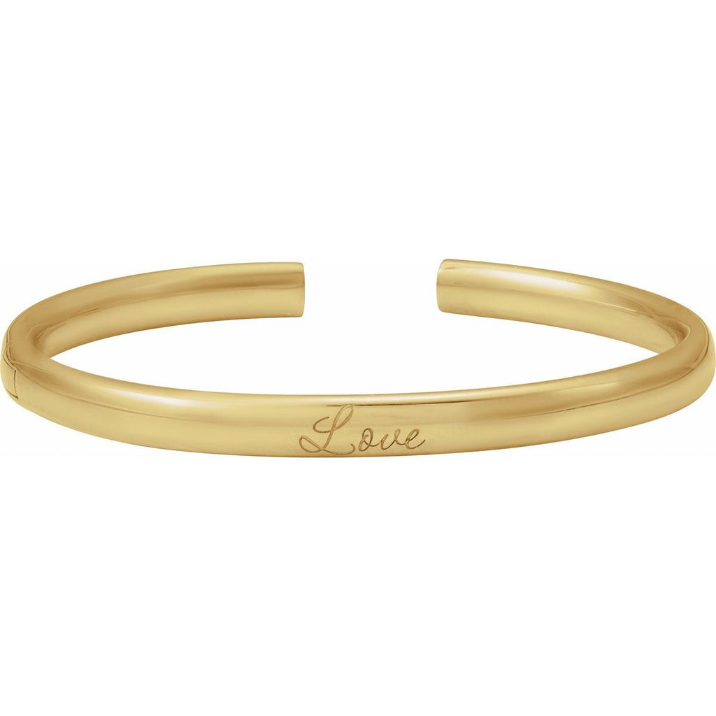 5 mm Hinged Cuff Bracelet in 14k yellow gold