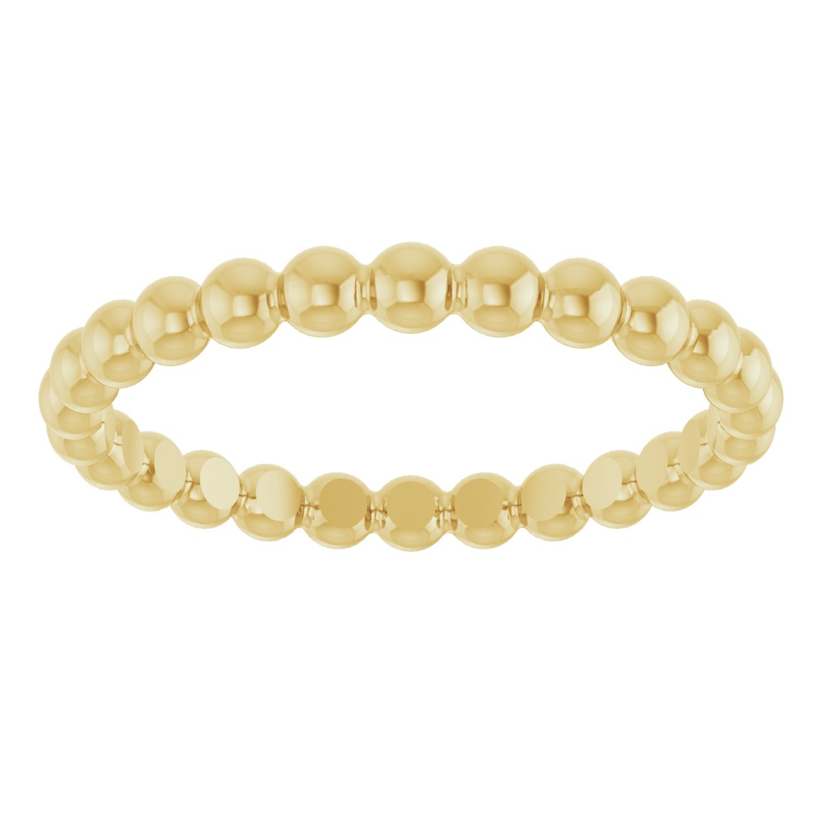 Beaded Stackable Ring in 18k yellow gold