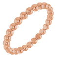 Beaded Stackable Ring in 14k rose gold