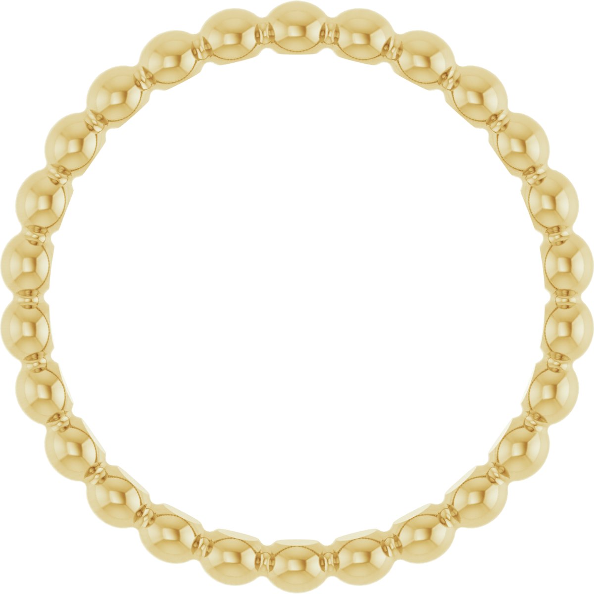 Beaded Stackable Ring in 18k yellow gold