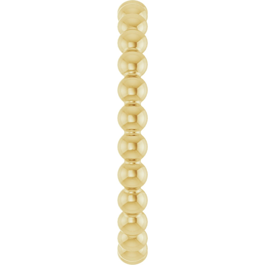 Beaded Stackable Ring in 18k yellow gold