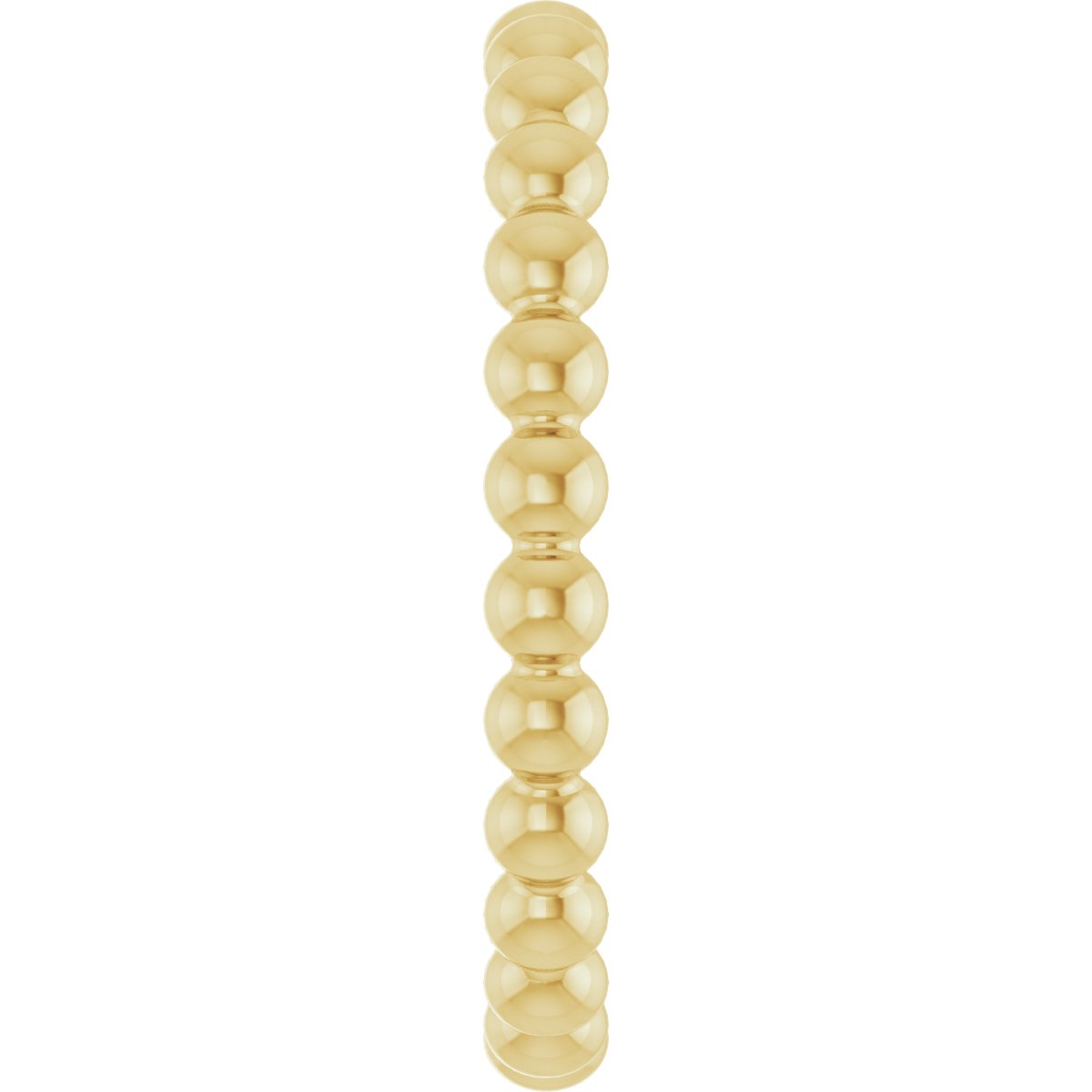 Beaded Stackable Ring in 18k yellow gold