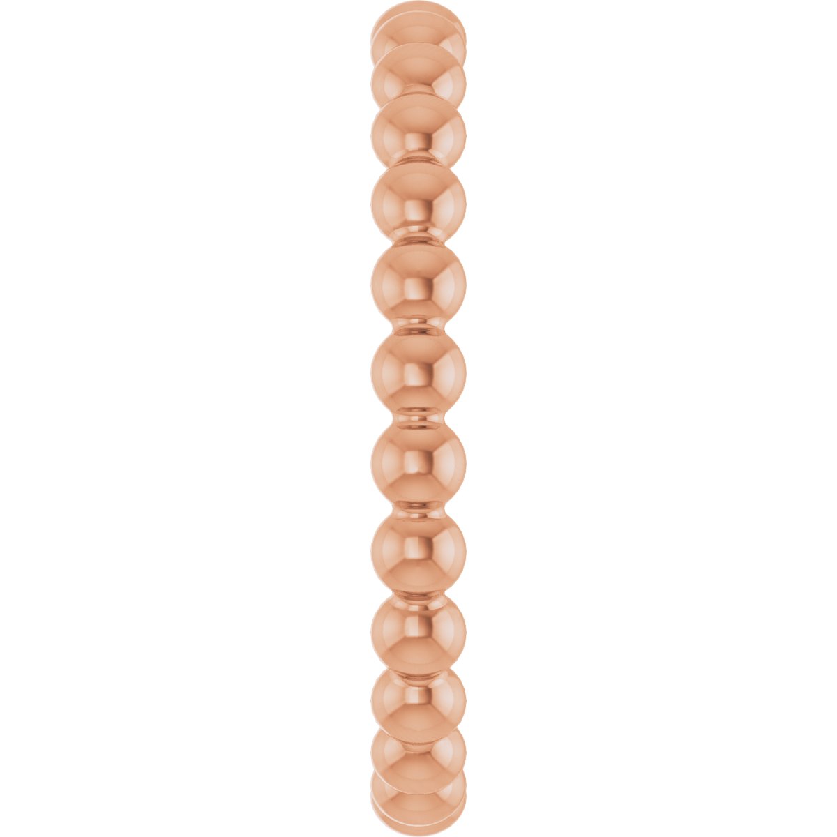 Beaded Stackable Ring in 14k rose gold
