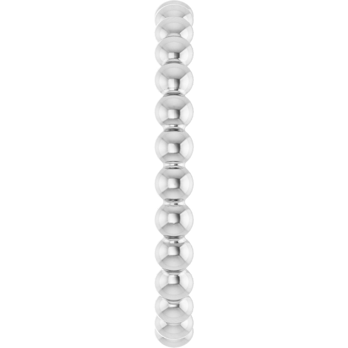 Beaded Stackable Ring in 14k white gold
