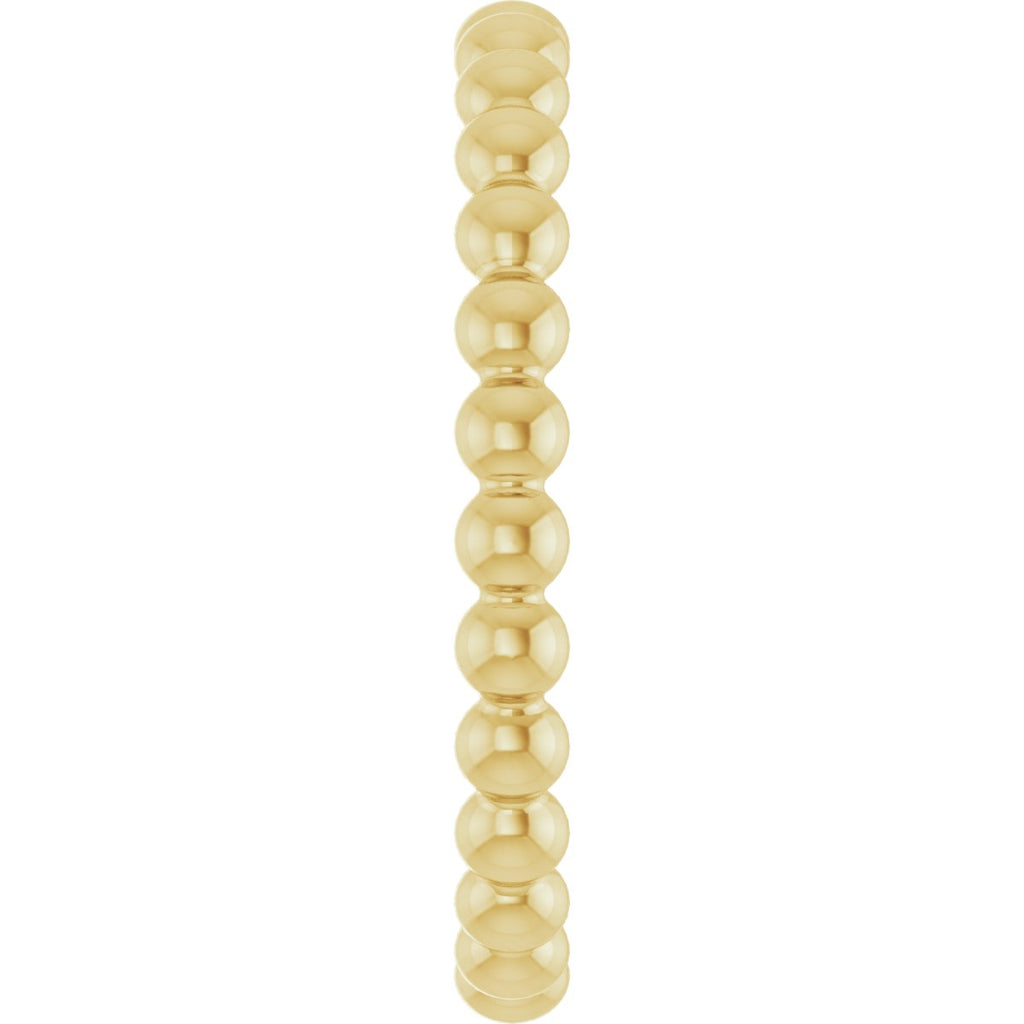 Beaded Stackable Ring in 14k yellow gold