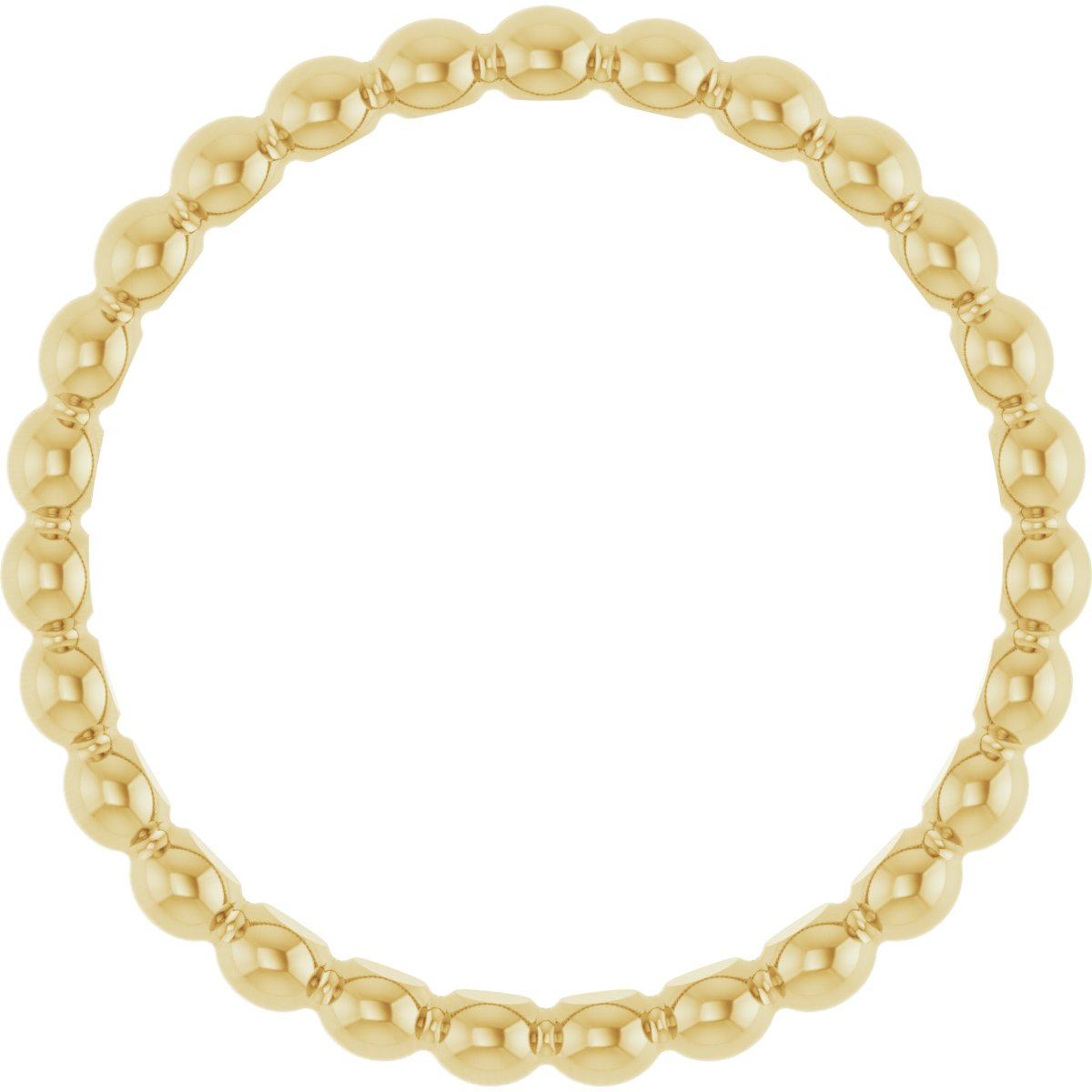 Beaded Stackable Ring in 14k yellow gold