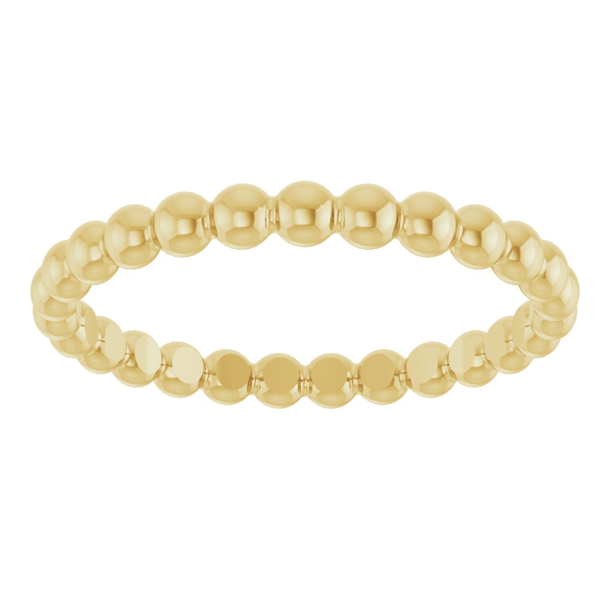 Beaded Stackable Ring in 14k yellow gold