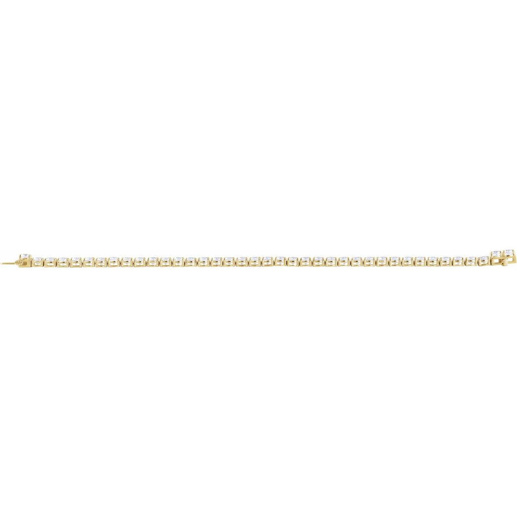 12 CTW Lab-Grown Diamond Line Bracelet in 14k yellow gold