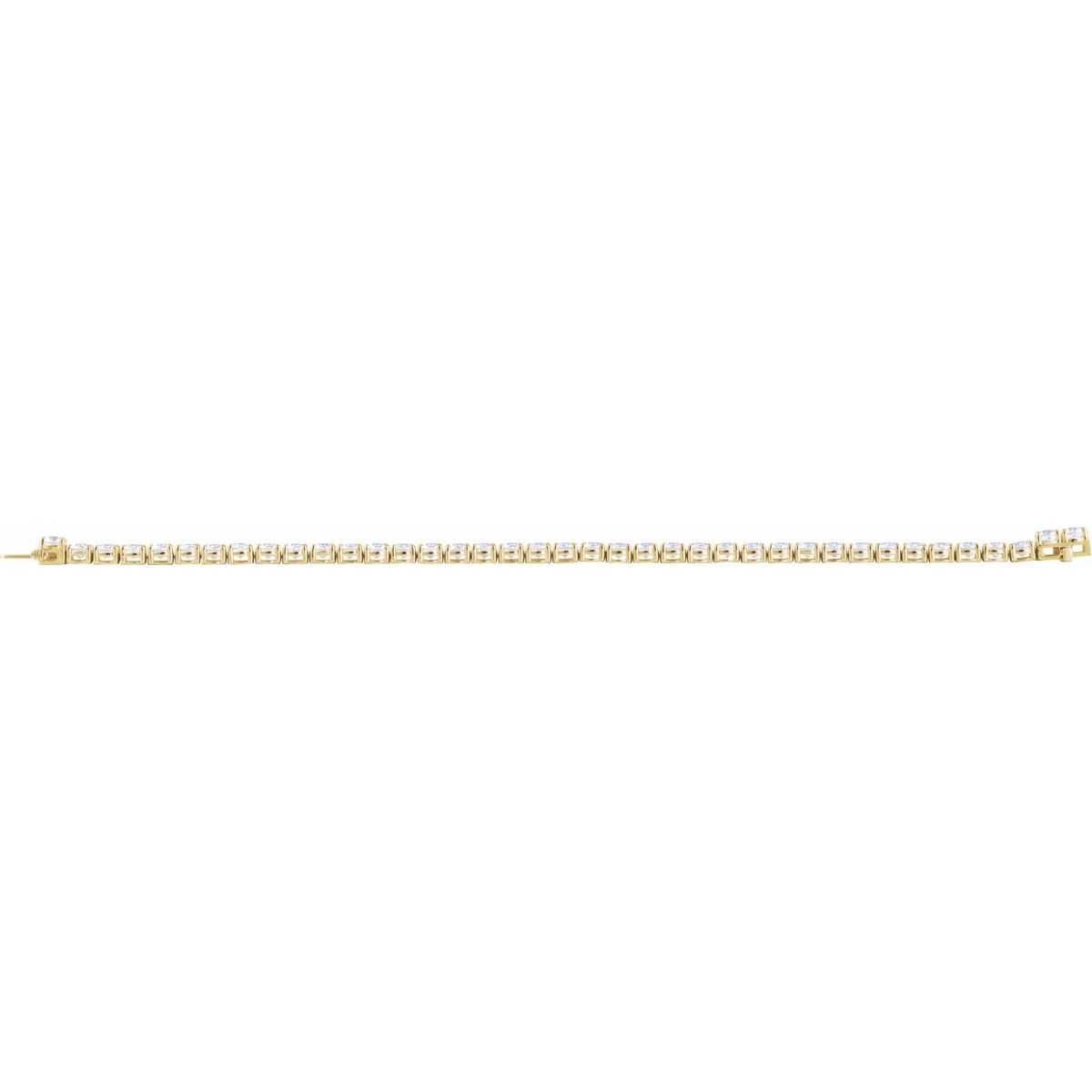 12 CTW Lab-Grown Diamond Line Bracelet in 14k yellow gold