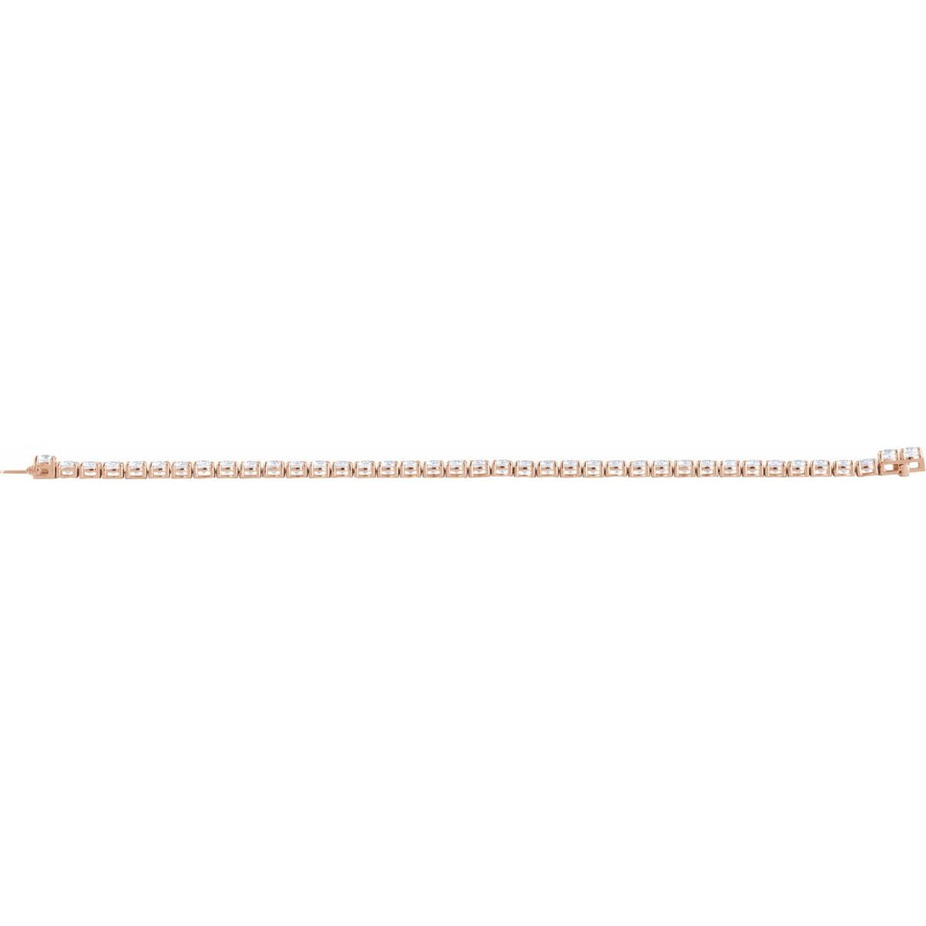 12 CTW Lab-Grown Diamond Line Bracelet in 14k rose gold