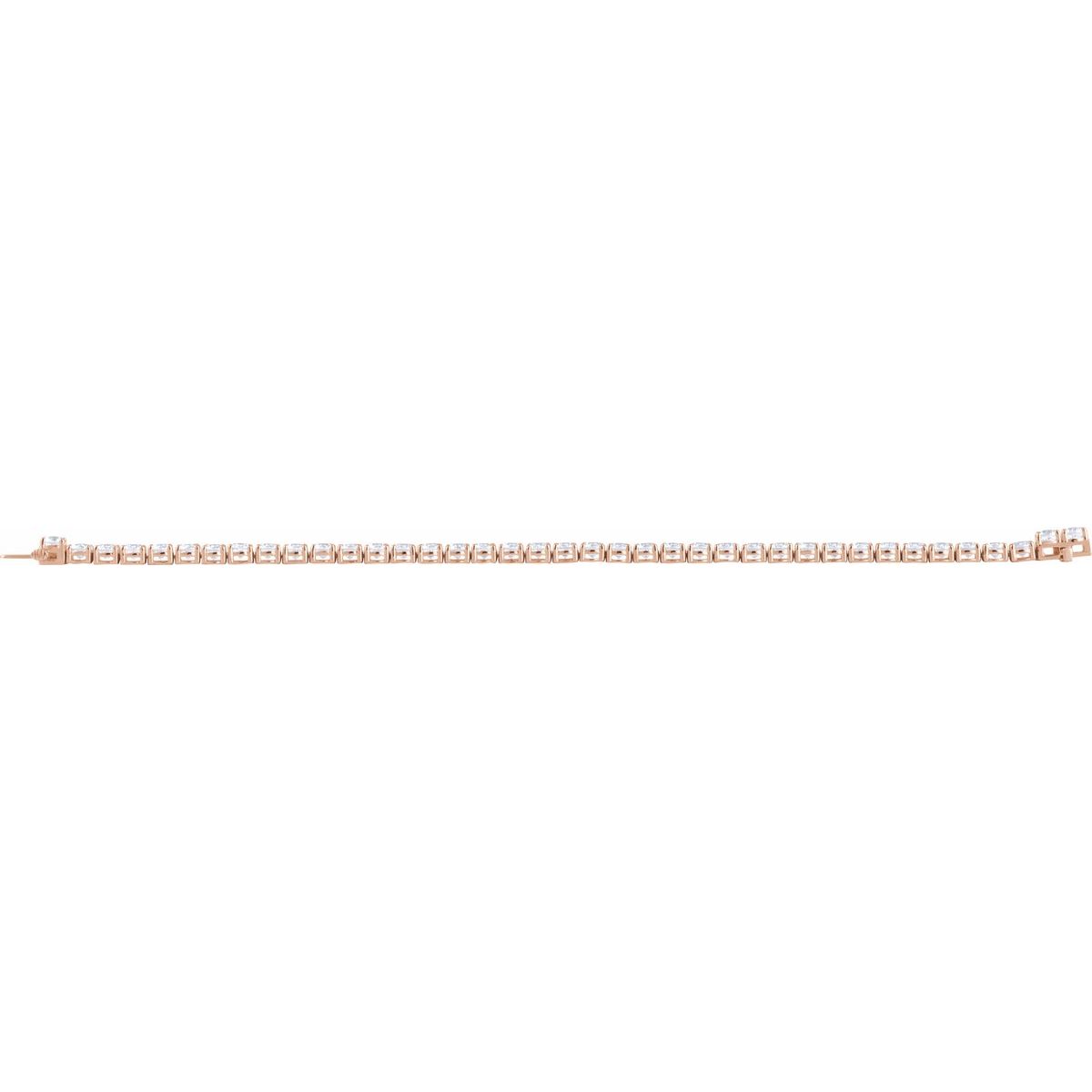 12 CTW Lab-Grown Diamond Line Bracelet in 14k rose gold