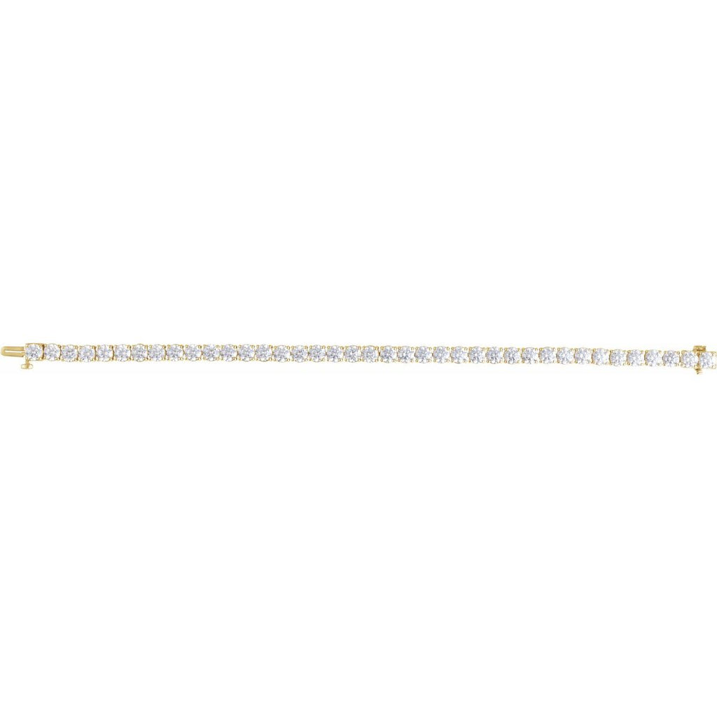 12 CTW Lab-Grown Diamond Line Bracelet in 14k yellow gold