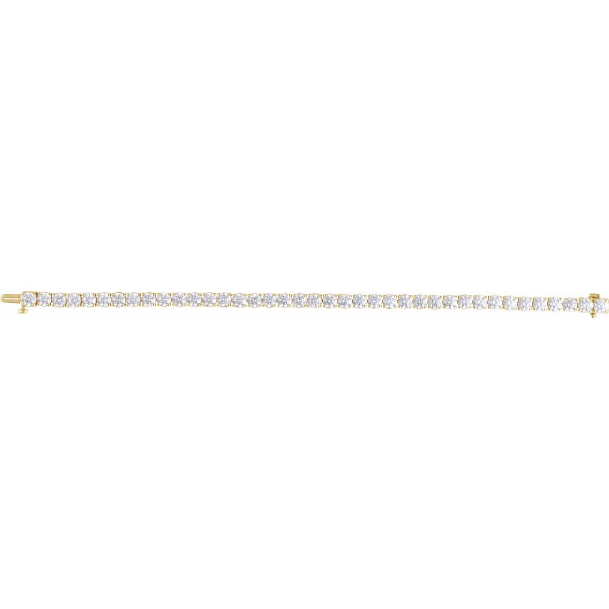 12 CTW Lab-Grown Diamond Line Bracelet in 14k yellow gold