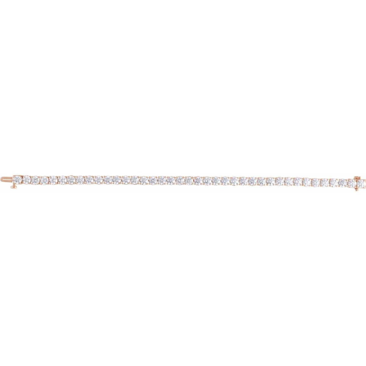 12 CTW Lab-Grown Diamond Line Bracelet in 14k rose gold