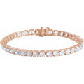 12 CTW Lab-Grown Diamond Line Bracelet in 14k rose gold