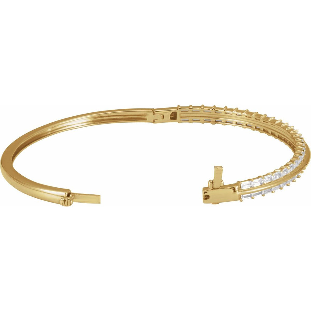 2 1/6 CTW Lab-Grown Diamond Bangle Bracelet in 14k yellow gold