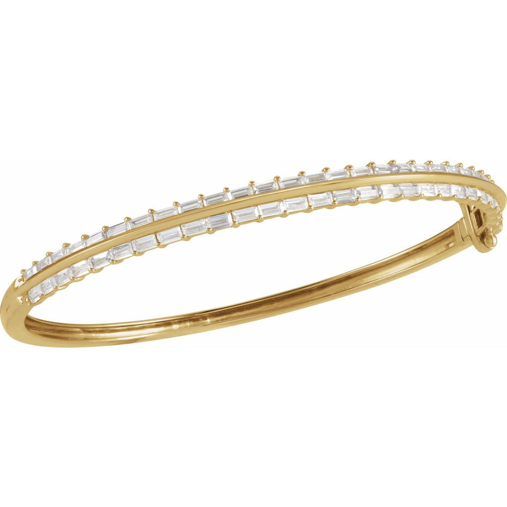 2 1/6 CTW Lab-Grown Diamond Bangle Bracelet in 14k yellow gold