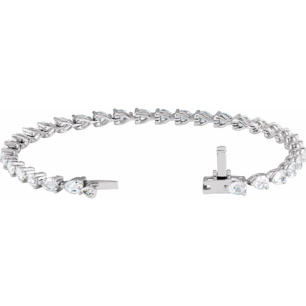 6 1/2 CTW Lab-Grown Diamond Line Bracelet in 14k white gold