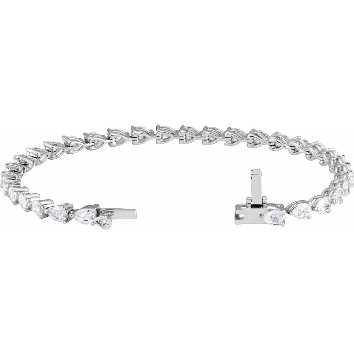 6 1/2 CTW Lab-Grown Diamond Line Bracelet in 14k white gold