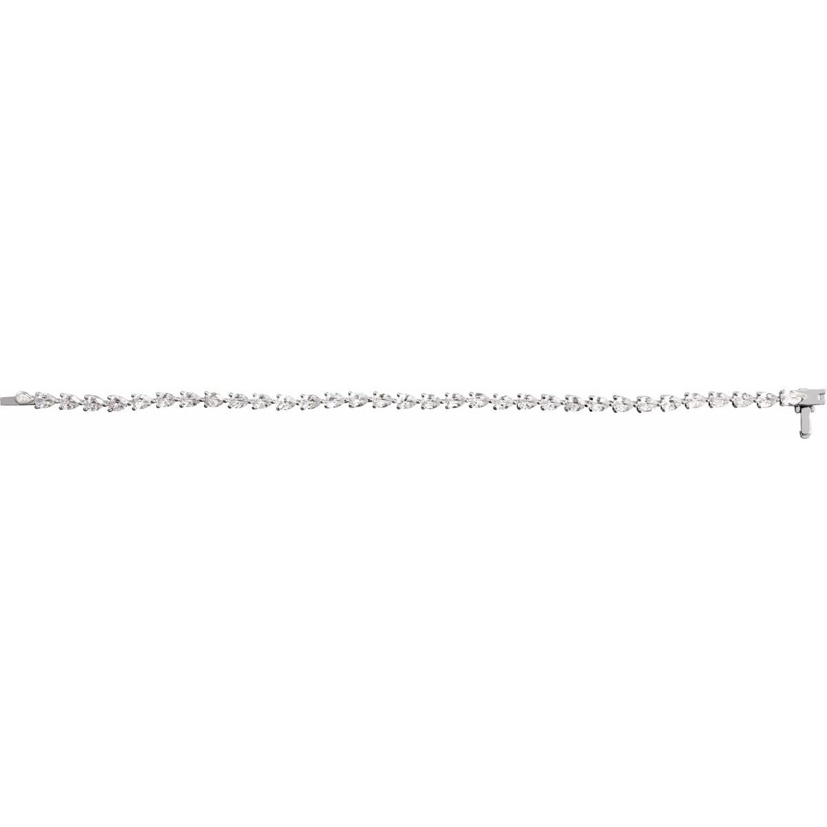 6 1/2 CTW Lab-Grown Diamond Line Bracelet in 14k white gold
