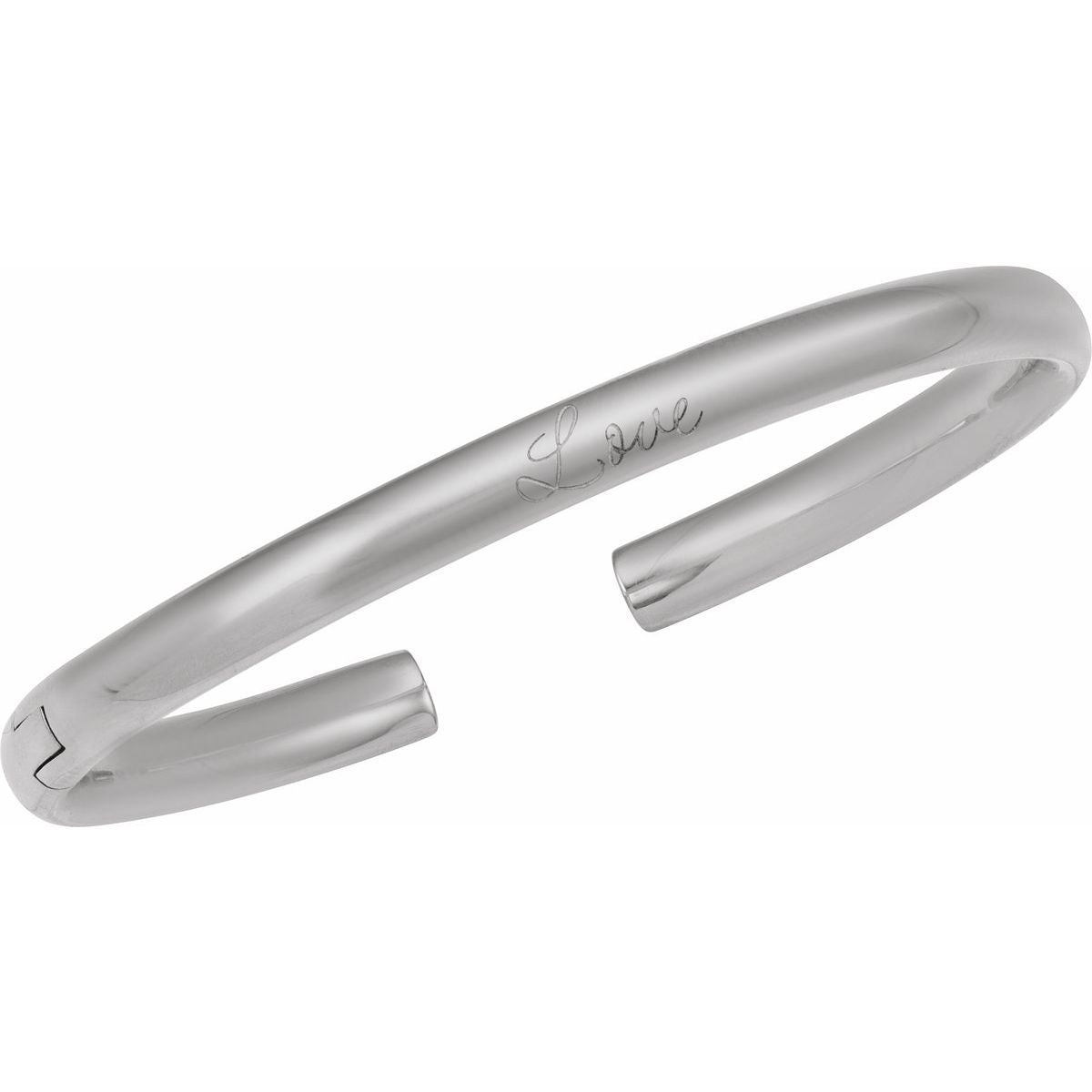 5 mm Hinged Cuff Bracelet in 14k white gold