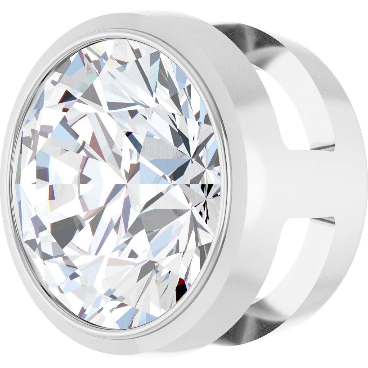 1 CT Natural Diamond Slide Pendant in 14k white gold