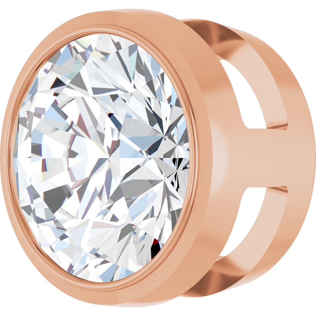 1 CT Natural Diamond Slide Pendant in 14k rose gold