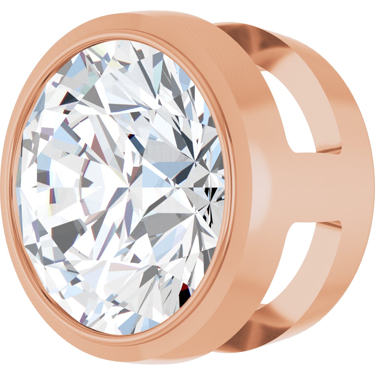 1 CT Natural Diamond Slide Pendant in 14k rose gold