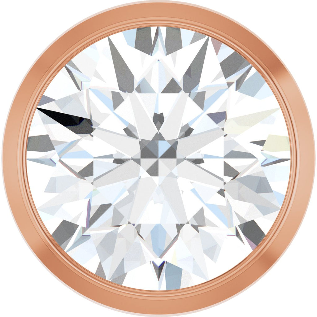 1 CT Natural Diamond Slide Pendant in 14k rose gold