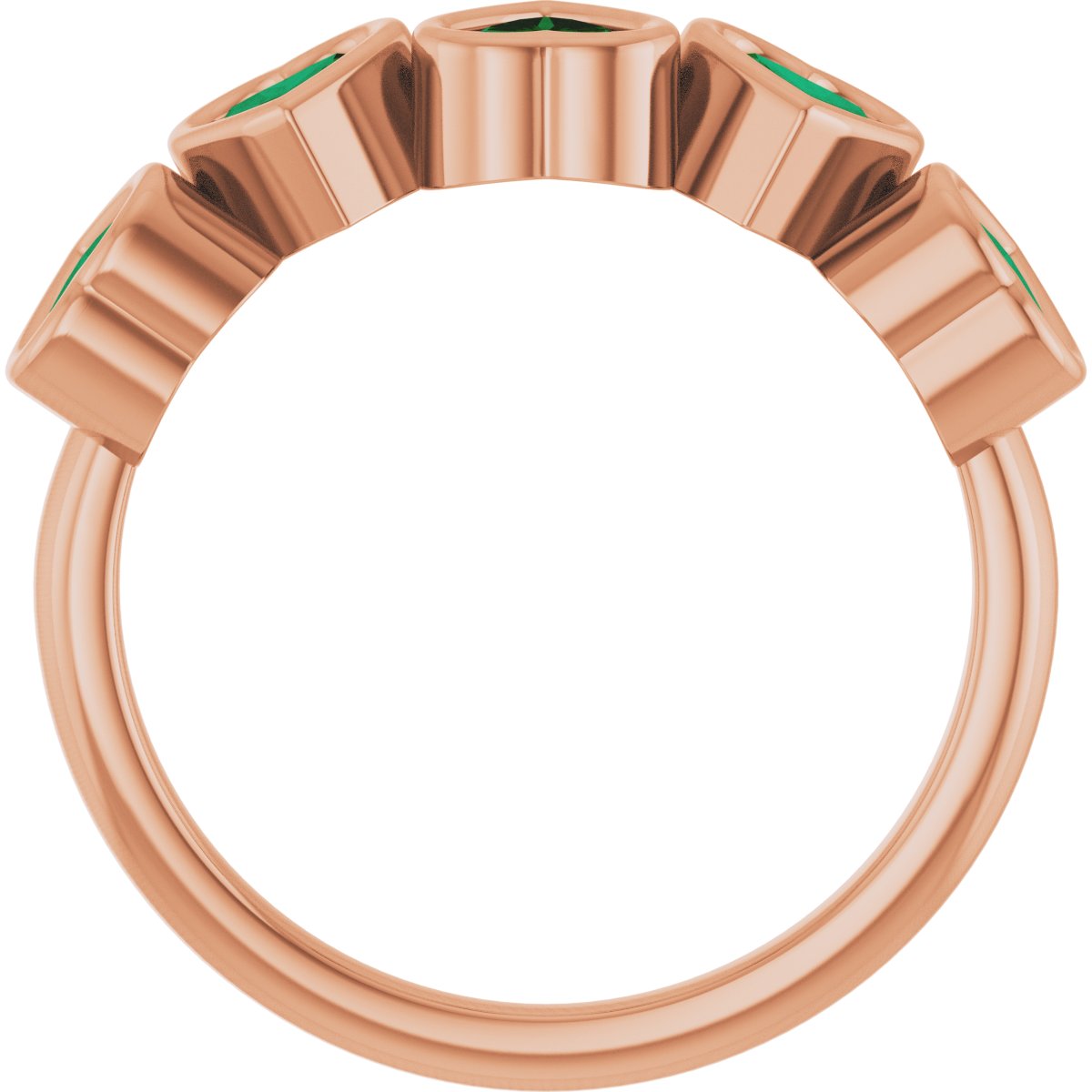 Lab-Grown Emerald Ring in 14k rose gold