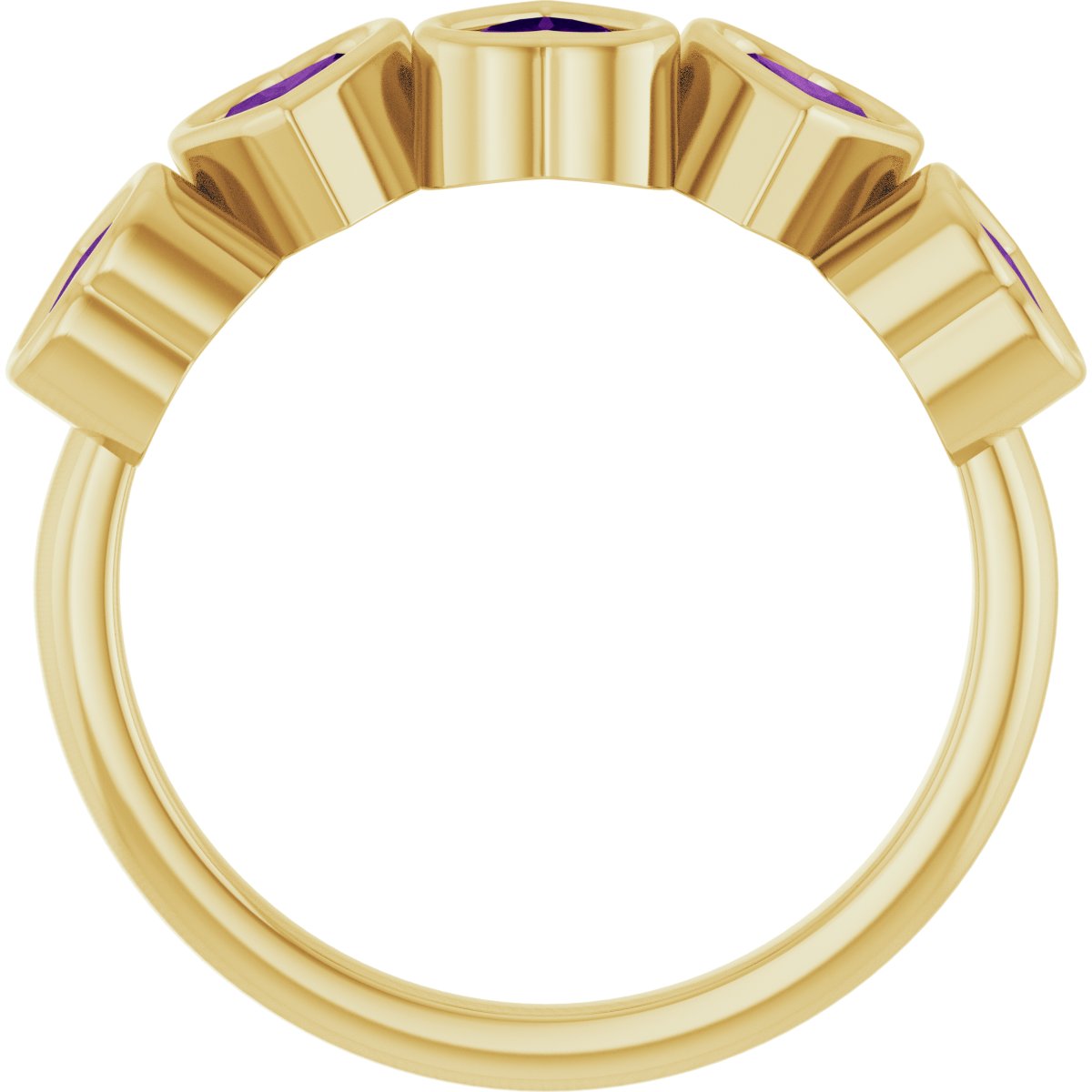 Natural Amethyst Ring in 14k yellow gold