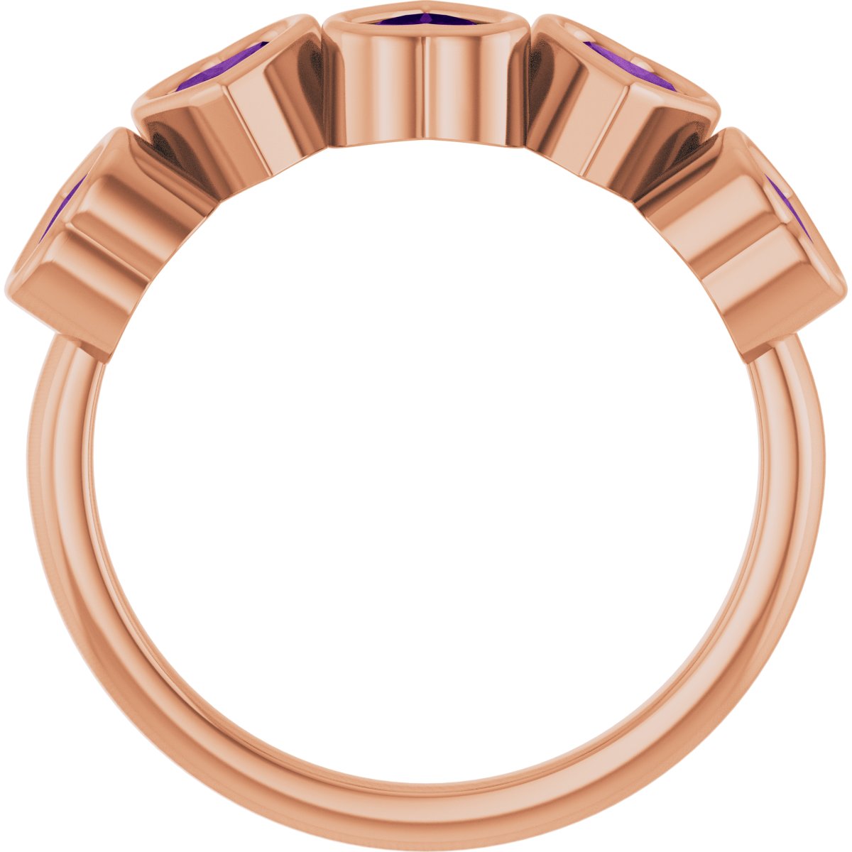 Natural Amethyst Ring in 14k rose gold