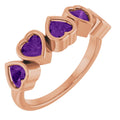 Natural Amethyst Ring in 14k rose gold